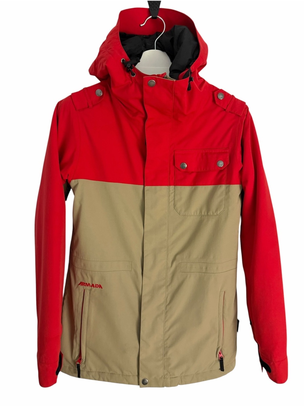 ARMADA Red Tan 10K Waterproof Insulated Ski Snowboard Jacket size S